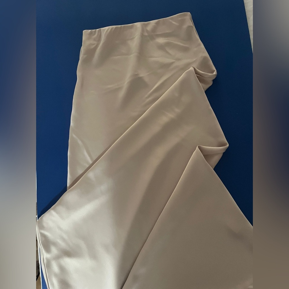 Elegant Cream Satin Fabric